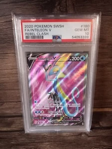 Pokemon Inteleon V 180/192 SWSH Rebel Clash FA Ultra Rare Holo - PSA 10 GEM MT - Bild 1 von 2