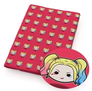 Harley Quinn FAUX LEATHER SHEET 8" x 12" WHOLESALE 1226512 LITCHI TEXTURE - Picture 1 of 1