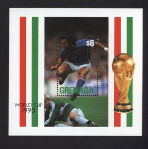 GRENADA WORD CUP 1990 ITALIA GIANNINI FOGLIETTO NUOVO GOMMA INTEGRA (555) - Foto 1 di 1