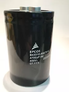 4700UF 400V EPCOS B43310-A9478-M BEST QUALITY INDUSTRY CAPACITOR ad1y2 - Picture 1 of 3