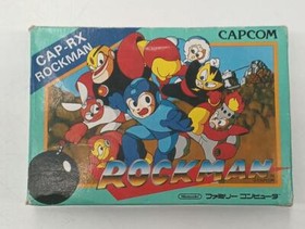 CAPCOM Rockman Famicom software Instruction manual included with outer box JAPAN