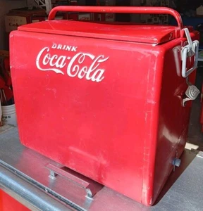 Vintage 50’s Embossed Cavalier Coca-Cola Cooler W/Tray, Bottle Opener & Plug !!! - Picture 1 of 11