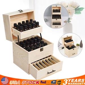 3 Tiers Essential Oil Storage Organizer Box Perfume Bottle Display Case 59 Slots - Picture 1 of 20