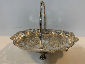 Vintage Daniel & Arter Silverplate Bridal Basket Floral Decorations - Picture 1 of 10