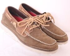 Cole Haan C10089K11 Brown Suede Lace Up Costom Insole Casual Boat Shoes Men's 10
