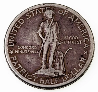 1925 50C Lexington Commemorative Half Dollar in Very Fine VF Condition - Image 1 of 4