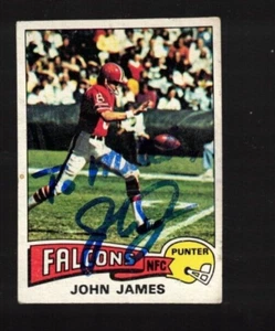 Autógrafo de John James (To Mitch) 1975 Topps--Atlanta Falcons - Imagen 1 de 1