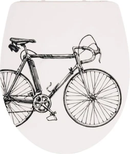 WC SITZ KLOBRILLE  TOILEETDECKEL MIT ABSENKAUTOMATIK Bicycle - Bild 1 von 6