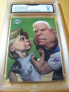 Hillary Clinton/John McCain 2008 UD Presidencial Predictors PP-10A grado 9 - Imagen 1 de 1