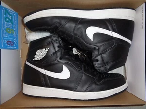 NIKE air Jordan I Hi OG Retro Black White Ying Yang Pack 1 High 44eur 10us 9uk - Foto 1 di 14