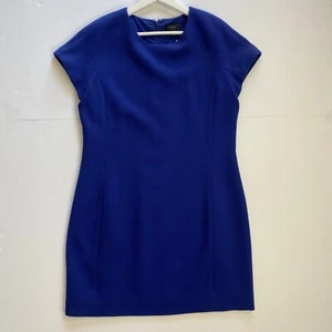 JCrew Womens Double-Faced Wool Crepe Dress Size 12 Blue New - Picture 1 of 10