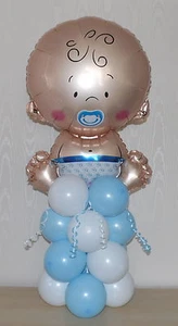 BEBÉ NIÑO - NACIMIENTO - LÁMINA - EXHIBICIÓN DE GLOBOS - FIESTA - CENTRO DE MESA - Imagen 1 de 3
