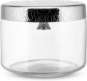 Alessi Dressed 3.0 L Stainless Steel Cookie Jar with Glass Lid, Mirror Polished - Picture 1 of 5