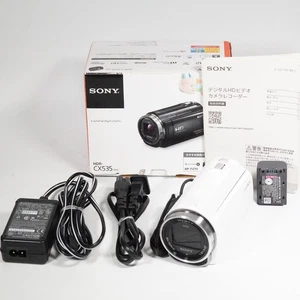 Sony HDR-CX535 White Handycam Full HD Camcorder 30x Optical Zoom 32GB w/Box - Picture 1 of 10