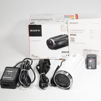 Sony HDR-CX535 White Handycam Full HD Camcorder 30x Optical Zoom 32GB w/Box - Image 1 of 4