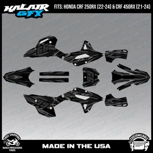 Graphics Kit for Honda CRF450RX (2021-2024) and CRF250RX (2022-24) Prime - SMOKE - Picture 1 of 4