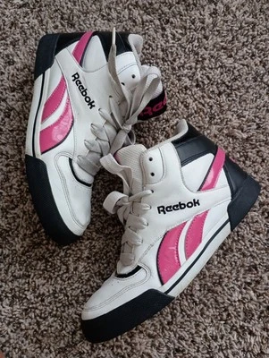 Zapatillas Tenis Reebok Mujer Club High Top Blanco Rosa Talla 7 De Colección Atléticas  Foto 1 de 4