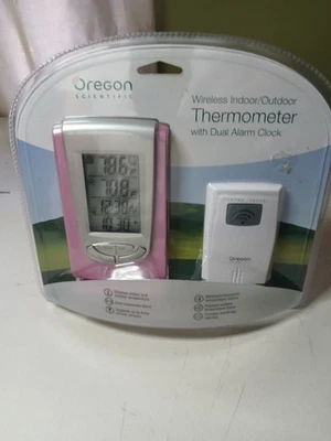 Oregon Scientific Wireless Thermometer  Indoor/ Outdoor / Dual Alarm RAR188A   - Image 1 of 4