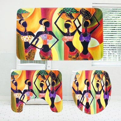  3 in Badezimmer Matten Set Toilettensitzabdeckung Wasserdicht Toilettenteppich - Bild 1 von 4