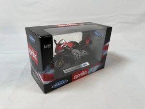 Welly modellino pressofuso scala 1/18 Aprilia RSV 4 Factory - rosso e nero con scatola - Foto 1 di 7