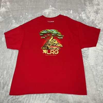 LRG Lifted Research Group Cultivators T Shirt Men's XXL Red Big Giraffe - Image 1 of 4