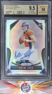 2019 Panini Prizm Rookie Autographs 304 Drew Lock BGS 9.5 DNA 10 - Picture 1 of 2