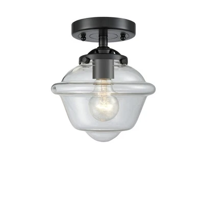 Innovations Lighting 284 Small Oxford Small Oxford 8"W Semi-Flush - Bronze - Image 1 of 2