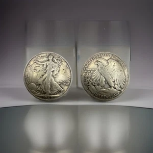 1942-S Walking Liberty Half Dollar • 90% Silber • San Francisco Mint - Bild 1 von 3