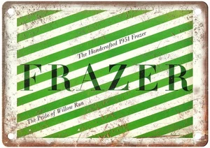 1951 Frazer Vintage Auto Ad Retro Look Metal Sign AN3514 - Picture 1 of 2