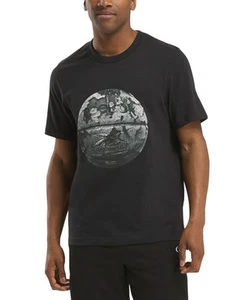 Reebok Men Regular fit Short Sleeve Graphic T-Shirt Shirt Medium Black Solid - Picture 1 of 2