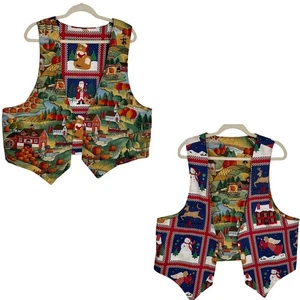 Handarbeit Wendeweste Oversize Herbst Erntedank Weihnachten Urlaub Druck - Bild 1 von 20