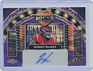 2025 Leaf Draft Bound Woody Marks Auto Purple /7 - Picture 1 of 2