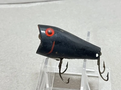 Señuelo L&S Mirrolure Popper en color negro hecho en EE. UU. Foto 1 de 4