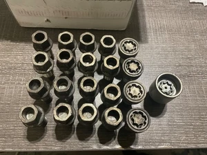 1996-2023 AUDI FRONT & REAR WHEEL RIM LUG NUT BOLT SET OF 20 OEM W/Locks - Picture 1 of 5