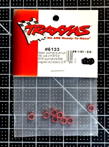 5133 Traxxas espaciadores de varilla de empuje de aluminio rojo (8) TRX5133 TRA5133 - Imagen 1 de 2