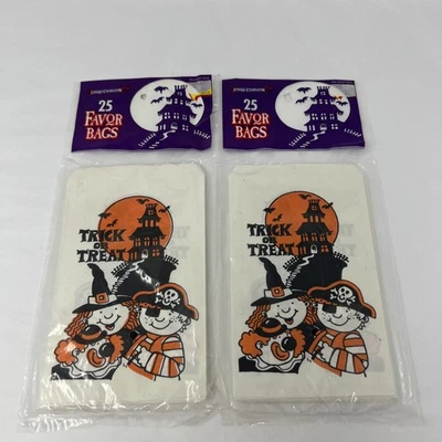 Vintage Halloween Favor Bags Creepy Creatures 1997 Trick or Treat Lot of 50 Bags - Image 1 of 4