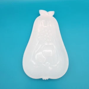 Nocciola Atlas Vintage Vetro Latte Forma Pera Frutta Candy Piatto Cucchiaio Poggia - Foto 1 di 12