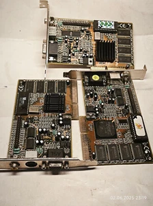 AGP 3D Cards LOT x3 Manli Savage3D (S3 Savage 86C391) 8 MB + 2 Spare parts cards - Picture 1 of 15