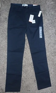 Old Navy Girls Navy Blue Khacki Work Skinny Built In Flex Pants Size 18 NWT - Picture 1 of 5