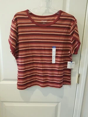 Camiseta Arizona Mujer S/S Calce Clásico Timbre Rojo Rayas Talla XXL Foto 1 de 2