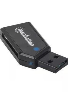 NEW Manhattan 101677 Mini USB 2.0 Multi-Card Reader & Writer Flash 2 and - Picture 1 of 2