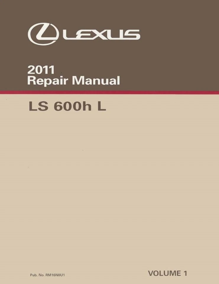 Lexus LS600h L 2011 manual de reparación de taller volumen 1 solamente Foto 1 de 1