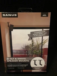 Sanus WMS3b Tilt and Swivel Speaker Mounts - PAIR  NEW - Picture 1 of 2