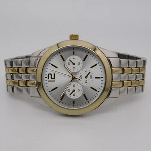 FMD FMDAL784 Two-Tone Quartz Analog Men's Watch Sz. 7 1/2" New Battery - Picture 1 of 10