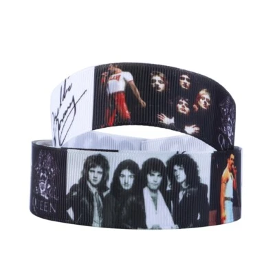 Queen Rock Band on 1" Grosgrain Ribbon ~YOUR CHOICE 5 or 10 Yards (Music) - Image 1 of 2