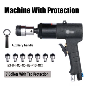 400RPM Pneumatic Drilling Air Gun Drill Machine Tapping W/ M3-6 M8 M10 M12 Chuck - Picture 1 of 14