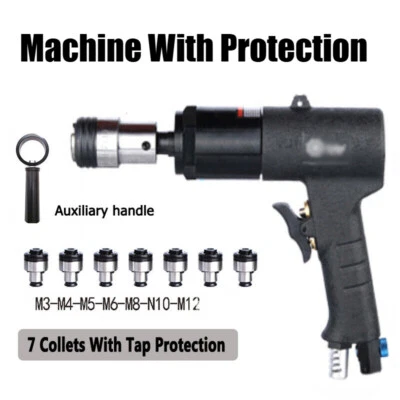 400RPM Pneumatic Drilling Air Gun Drill Machine Tapping W/ M3-6 M8 M10 M12 Chuck - Image 1 of 4