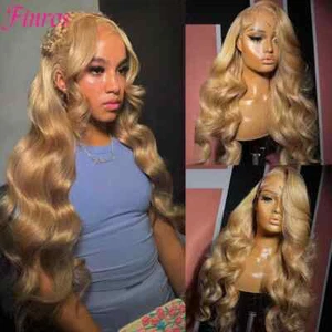 27# Honey Blond Body Wave 13x4 Lace Front Human Hair Wigs Brazilian HD Lace Wig - Picture 1 of 13