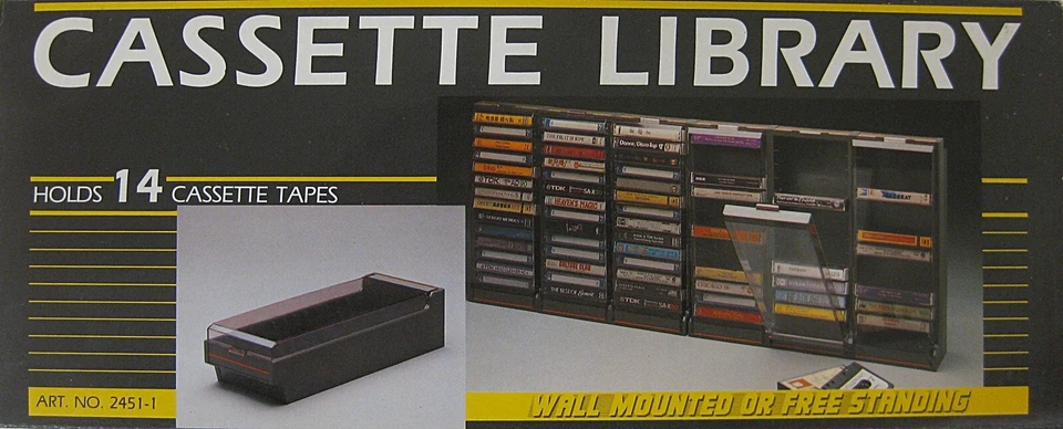 CASSETTE LIBRARY HOLDS 14 CASSETTE TAPE - Image 1 of 1