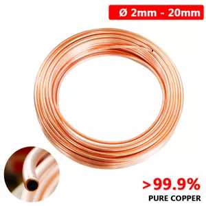 Ø 2mm to 20mm Pure Copper Pipe Tube Coils Microbore Plumbing Air Water Gas Fuel - Picture 1 of 12